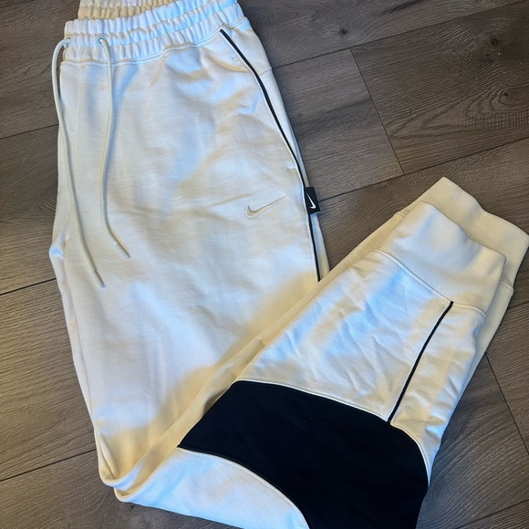 Nike Other - Nike Cream Joggers with Black Details
